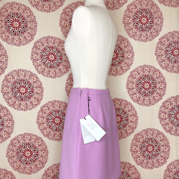 GUCCI Lilac Mini Skirt Size 40 4 Small Crepe Silk Wool 619479 Lined Luxury - Picture 5 of 15